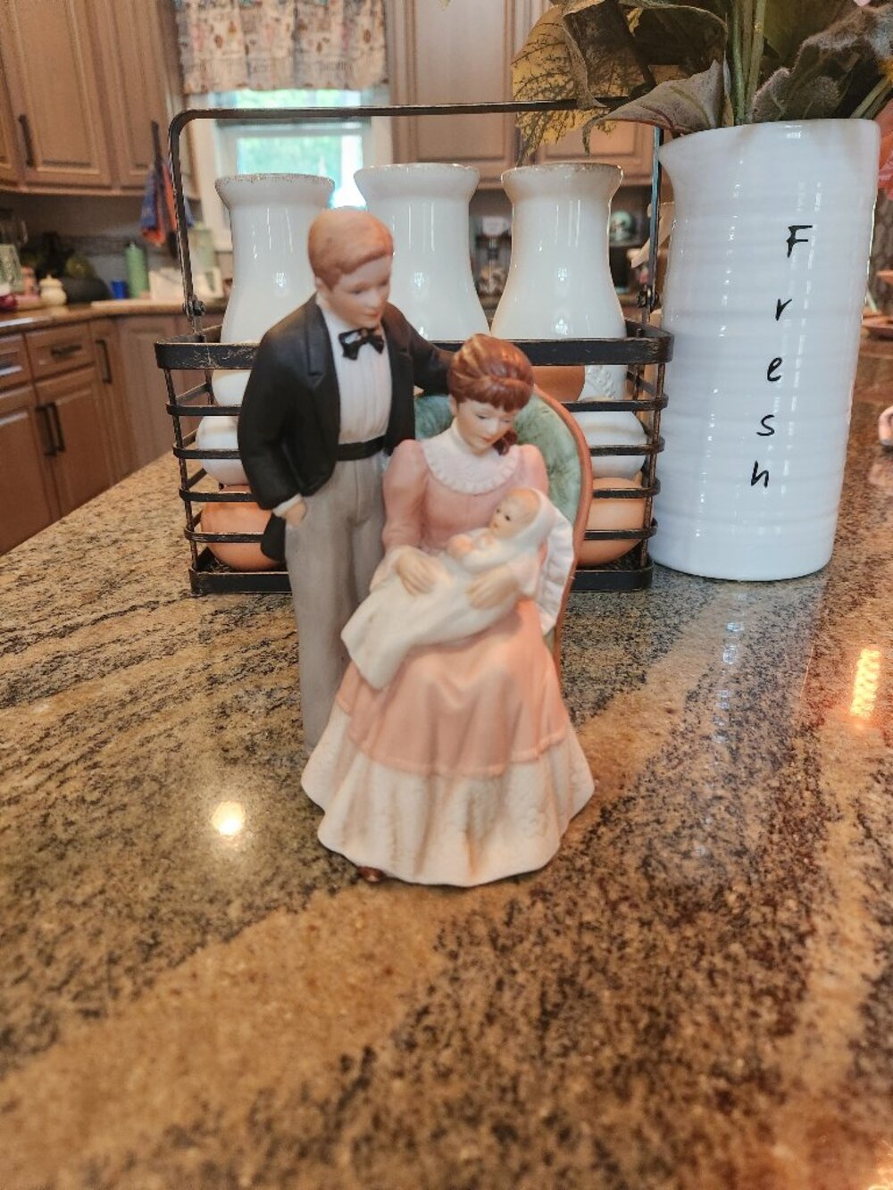 Home interiors man woman baby
